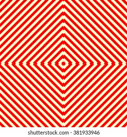 Striped red white seamless pattern. Abstract repeat angular lines texture background. Vector illustration