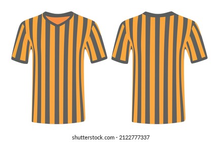 Striped Referee Jersey. Vector Illustration