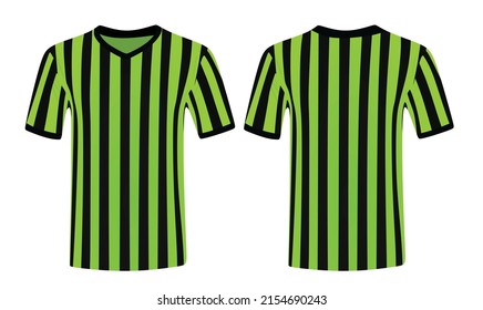 Striped Referee Jersey. Vector Illustration