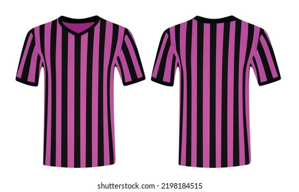 Striped Referee Jersey. Vector Illustration