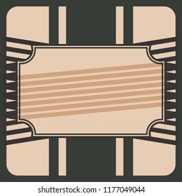 Striped retro frame design