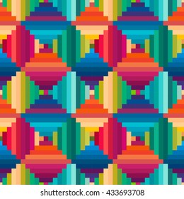 Striped rhombus geometric seamless pattern. Abstract background.