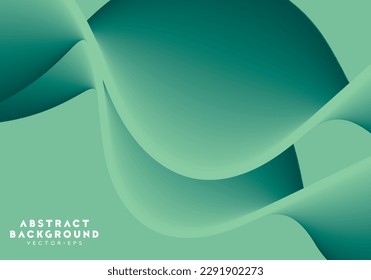 striped ribbon gradient emerald green twisted motion background for advertisement product banner and label website template landingpage vector eps.