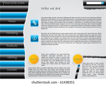 Striped and ripped website template design