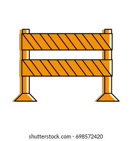 striped roadblock icon image 
