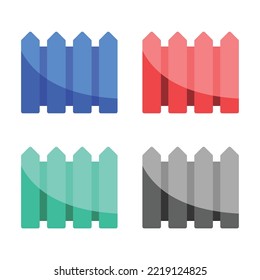 Striped Roadblock Icon, Road Barrier Icon, Crowd Control Barricades, Rope Stanchion Vector Illustrations, Fence Flat Line Icons, Wood Fencing, Metal Profiled Sheet, Wire Mesh Icons In Multiple Colors