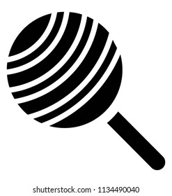 
Striped round candy on a stick, this is lollipop icon
