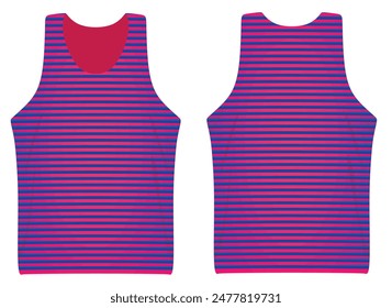 Striped running jersey. vector illustration