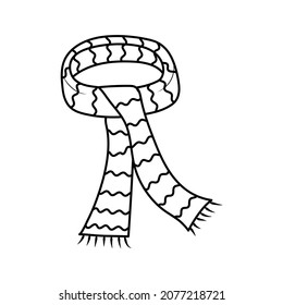 Escarcha a rayas al estilo de doodle. Ilustración vectorial.