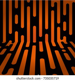 Striped scene, orange and black background. Halloween Theme