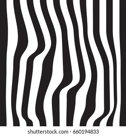Striped seamless abstract background. black and white zebra print. Vector illustration. eps10.