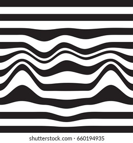 Striped seamless abstract background. black and white zebra print. Vector illustration. eps10.
