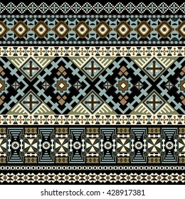 Striped seamless ethnic pattern. Decorative ornament for fabric, textile, wrapping paper, card, invitation, wallpaper, web design