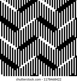 Nahtloses geometrisches Streifenmuster.  Geflochtenes lineares Farbfeld.  Endlose Vektortextur kann für Wrapping, Tapete, Musterfüllungen, Web-Hintergrund, Oberflächen-Texturen verwendet werden. Monochrome Ornamente.