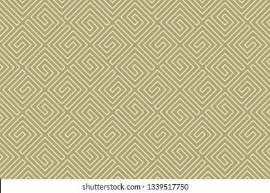 Striped seamless geomitrical pattern. Stylish monochrome trellis. Sacred geometry background. Square grid. Maze.