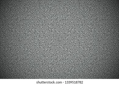Striped seamless geomitrical pattern. Stylish monochrome trellis. Sacred geometry background. Square grid. Maze.