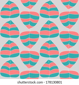 Striped seamless leaves