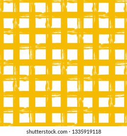 Striped seamless pattern. Abstract stripes. Hand drawing, brushes, blots. Modern textures. Original geometric background. Checkered background, squares. Solar