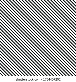 Striped seamless pattern. Black-white striped texture. Diagonal stripes