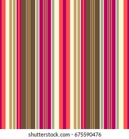 Striped seamless pattern. Colorful bold line vector background.