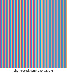 Striped seamless pattern. Colorful line vector background. Cheerful colors with fun stripes