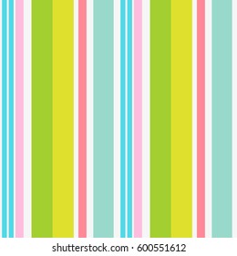 Striped seamless pattern. Colorful line vector background. Cheerful colors with fun stripes