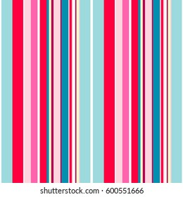 Striped seamless pattern. Colorful line vector background. Cheerful colors with fun stripes