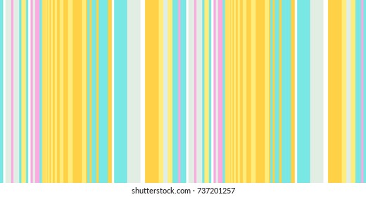 Striped seamless pattern. Colorful line vector background. Cheerful colors with fun bold and thin stripes