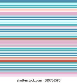 Striped seamless pattern. Colorful linear wallpaper, wrapping paper. Infinity abstract geometric background with lines. Vector illustration.