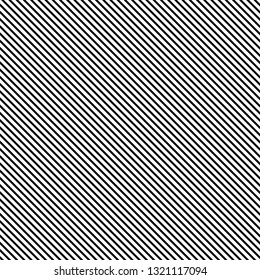 Striped seamless pattern with diagonal line. Black and white fashion graphics design. Vector Illustration.