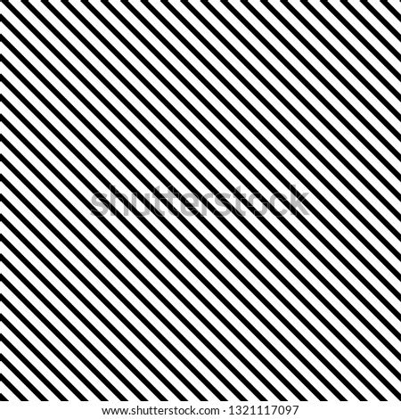 Striped seamless pattern with diagonal line. Black and white fashion graphics design. Vector Illustration.