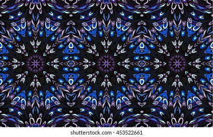 Striped seamless pattern. Original colorful border