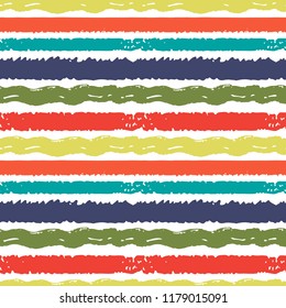 Striped seamless pattern. Summer print. Abstract background. Lines, brushstrokes. Fabric design, wallpaper