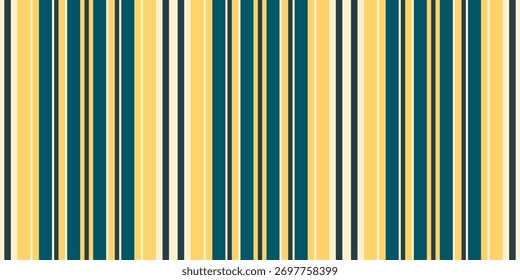 Striped seamless pattern in teal, gold, and cream.  Perfect for textile design, website backgrounds, or any project needing a retro, modern, and elegant touch.