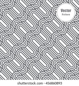 striped seamless pattern. Vector background, repeating linear arch and quarter of circle