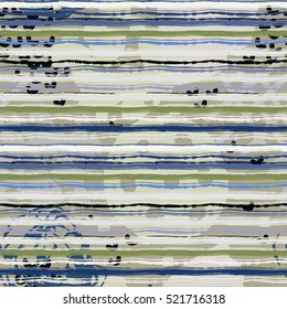Striped seamless pattern, watercolor, brush strokes. Distressed background, primitive texture, wallpaper