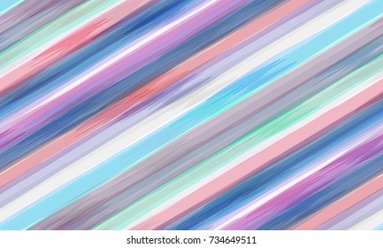Striped Seamless Pattern in Watercolor Style. Hand Drawn Pattern with Diagonal Stripes. Fashion Design. Cover, Fabric, Ad Design Texture. Holiday Seamless Background