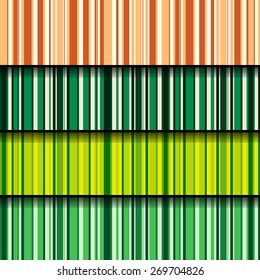 Striped seamless texture. Vector lines pattern set. Plaid fabric background. Unusual colorful ornament collection.