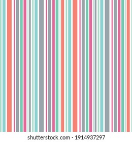 Striped seamless vector pattern. Colorful line vector background. latest color trends. Cheerful colors with fun stripes