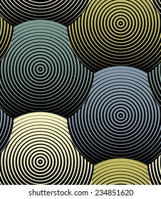 Striped Shells, Fall Colors, Vector Seamless Pattern Background