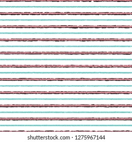 Striped Shirt background. Seamless Vector Pattern with Hand Drawn Doodle Horizontal Stripes Repeating Tile