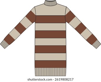 striped shirt isolated on white background