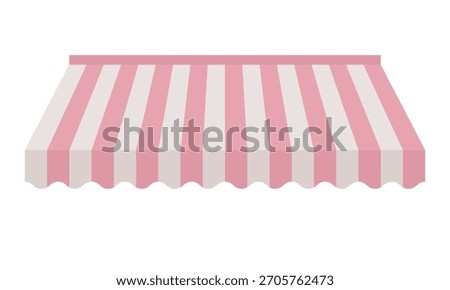 Striped shop tent canopy shop pattern. Vector