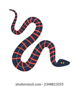 Striped Snake Reptile Vector Illustration