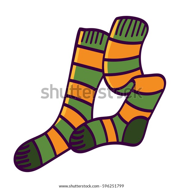 Striped Socks Item Leprechaun St Day Stock Vector (Royalty Free) 596251799