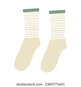 Striped socks on white background