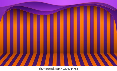 striped space with happy halloween theme