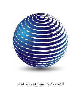 Striped sphere