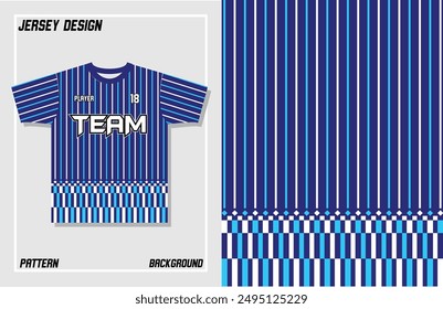 A striped sports jersey has lines of different colors and widths, adding style and representing team colors.