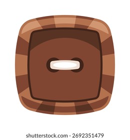 Gestreifte quadratische Form Taste Cartoon